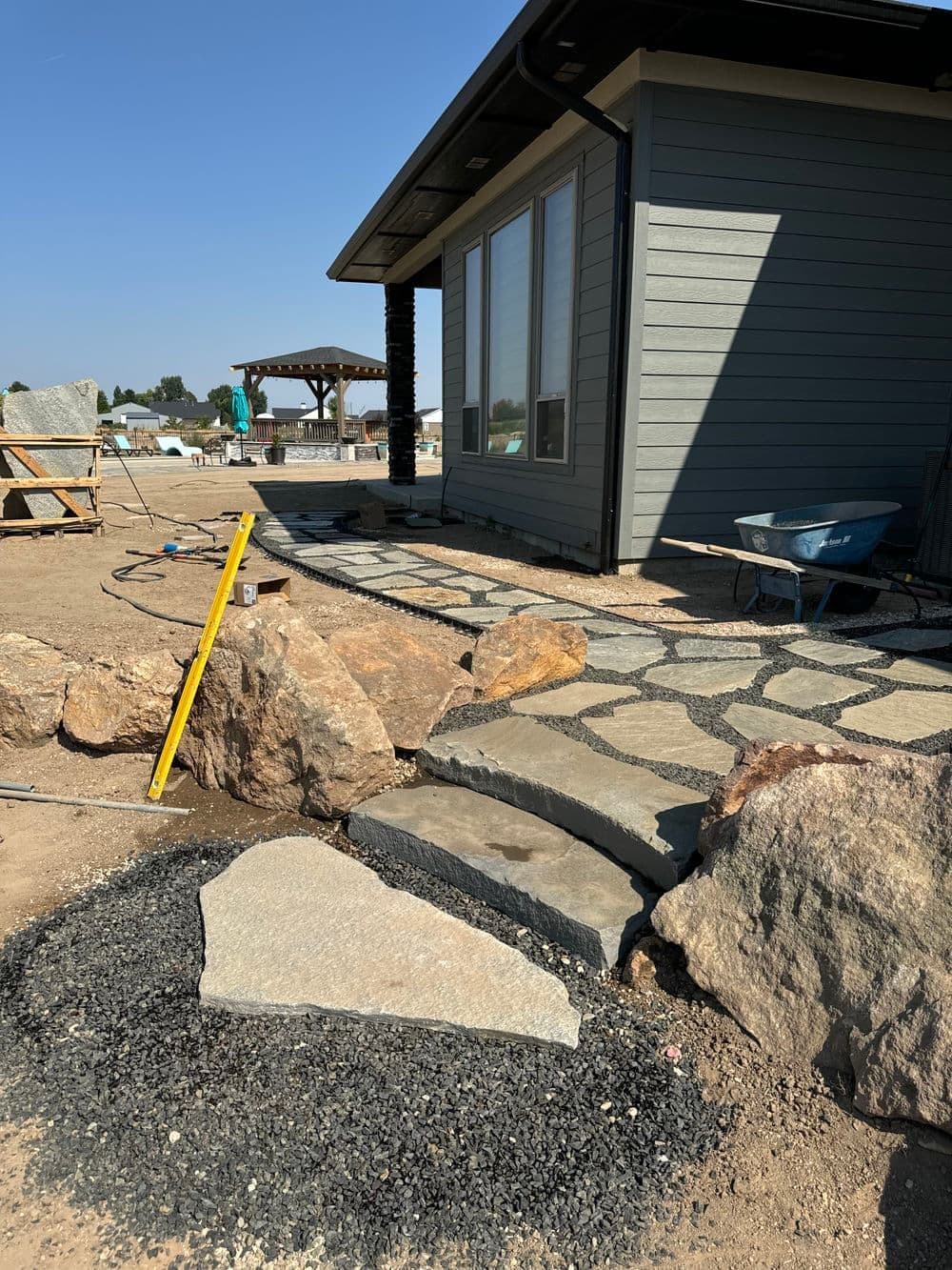 Gallery photos for Contemporary Stone Pathway Installation in Nampa: Image #8